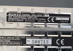 2 Receptores de Microfone Sony UHF