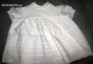 Vestido Bordado de Baptizado Vintage - Feito a Mão
