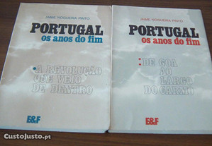 Portugal Os anos do fim de Jaime Nogueira Pinto 2 volumes AUTOGRAFADO