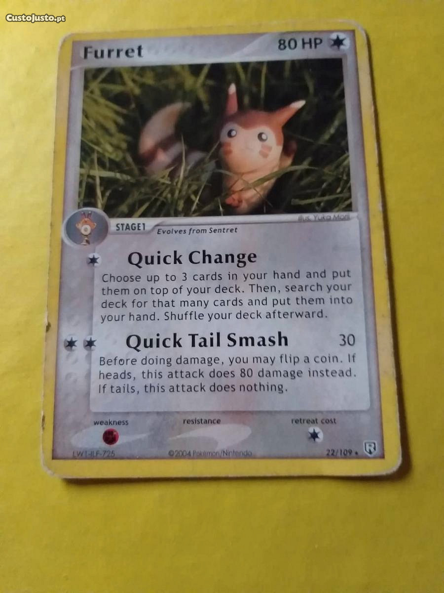 Pokemon Card- Furret 80 HP