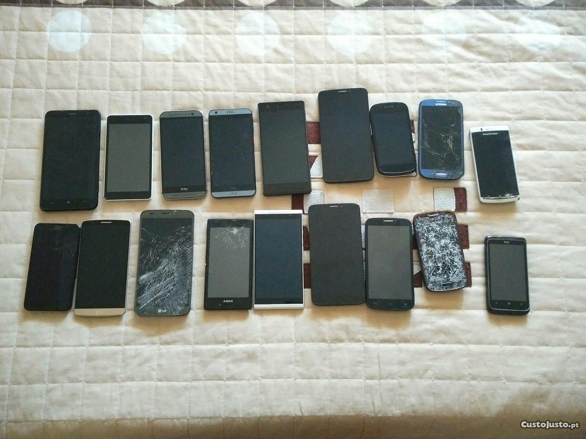 Lote de smartphones para peças ou reparação