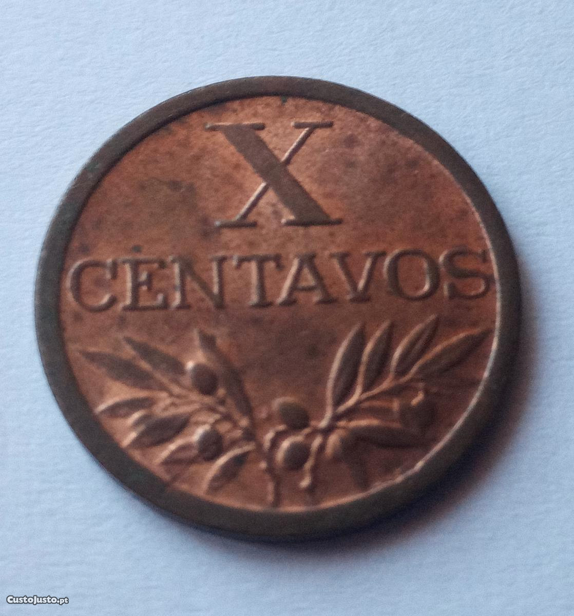 X Centavos Bronze 1952 - Escassa