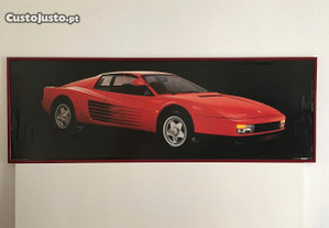Ferrari Testarossa - poster quadro vintage 1,60 m x 55 cm