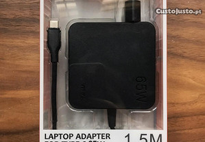 Carregador Universal Type-C (USB-C) de 65W - MacBook / Smartphone/ Notebook/ Portátil/etc.