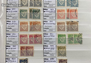 1937 - 1944 Portugal - selos usados e novos