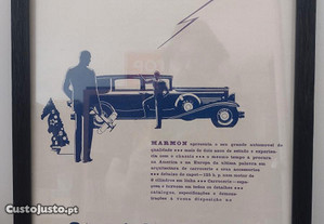 Marmon Stand 1933 Quadro com Publicidade da Época