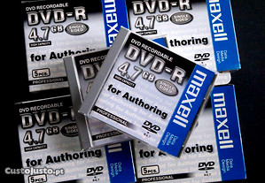 Discos DVD Maxell para Gravação de Master DVD