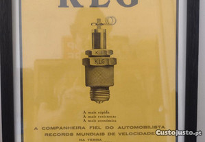 K.L.G. 1934 Quadro com Publicidade da Época