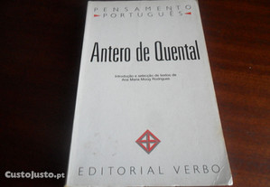 "Antero de Quental" de Ana Maria Moog Rodrigues - 1ª Edição de 1990