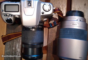 Maquina Nikon F60 + duas objectivas,+acessórios