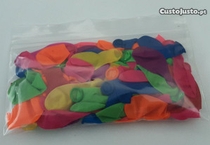 Pack 100 Balões de Água Coloridos Carnaval Brincadeiras de Verão