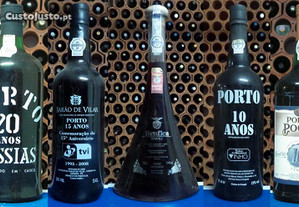 7 garrafas vinho do porto - 105 anos
