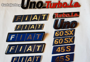 UNO Fiat Emblemas logos simbolos legendas novos