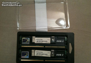 Memórias RAM ddr2 pc800 da twinmos / 512 mb x 2