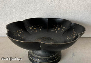 Fruteiro / centro de mesa japonês em bronze do Sec. XIX