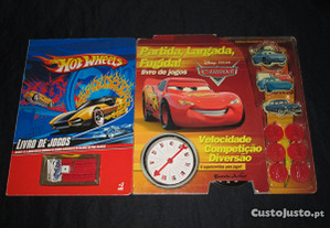 2 livros de jogos tabuleiro Hot Wheels Cars Carros