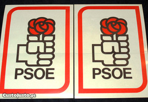 Autocolantes Vintage Anos 70 PSOE Partido Socialista Operário Espanhol Partido Político de Espanha