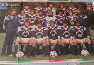 Poster grande, Onze: 1984/1985 Bordeaux Champions France - Medida: 83 X 55 cm