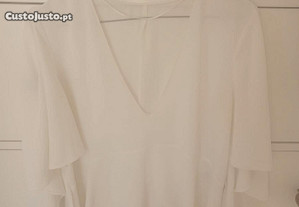 Blusa branca da Zara