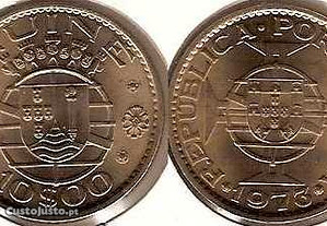 Guiné - 10 Escudos 1973 - soberba