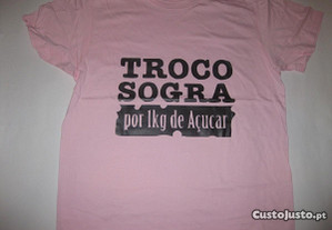 T-shirt com piada/Novo/Embalado/Rosa/Modelo 8