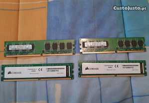 4 x 1Gb Memória Ram DDR2 5300