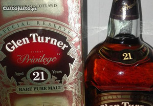 Whisky Glen Turner 21 anos Rare Pure Malte