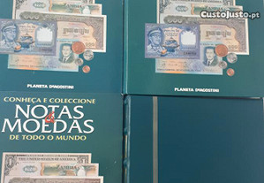Colecção de Notas, Moedas e Selos Planeta DeAgostini 4 álbuns