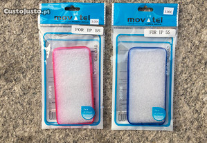 Capa rígida para iPhone 5 / iPhone 5s / iPhone SE- Lateral rosa/azul