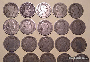 50 centavos 1929 alpaca - 20 moedas