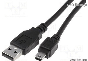 Cabo de Alimentação/Dados (USB A Macho / Mini-USB B 5 pinos Macho)