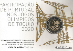 Espadim - Proof - 2 euro de 2021 - Jogos Olimpicos de Toquio