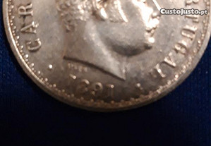 moeda prata 500 reis D. Carlos l 1891