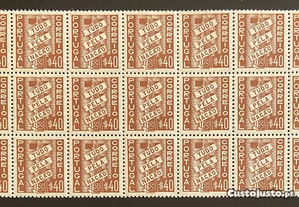 Bloco de 21 selos novos de $40 - Tudo Pela Nação - 1935