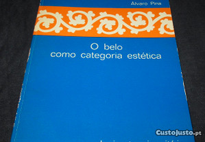 Livro O Belo como categoria Estética Álvaro Pina