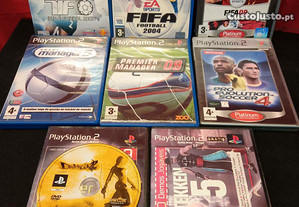 lote de Jogos caixas e livros PS2