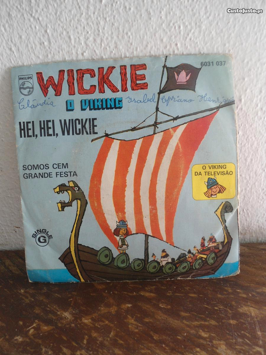 single vinil , wickie o viking - 1975