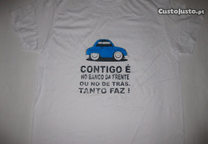 T-shirt com piada/Novo/Embalado/Branca/Modelo 2