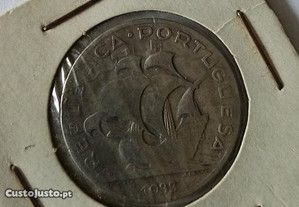 Moeda de 5 escudos portuguesa 1933 prata