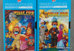 Conjunto Duas Cassetes VHS Willy Fog - Grandes Êxitos Desenhos Animados
