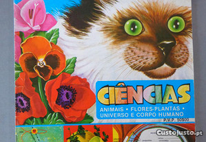 Caderneta de cromos Ciências - Animais, Flores, Pl