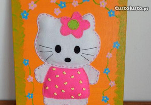 Quadro para criança com Hello Kitty