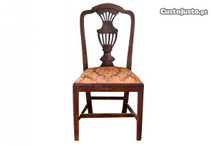 Cadeira veludo pau santo século XIX Estilo Chippendale