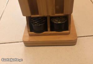 Suporte madeira para cápsulas café e chá Delta Q-c/s capsulas