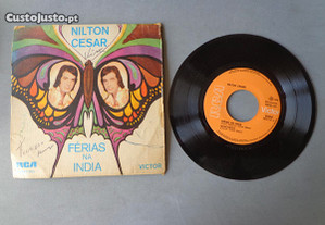 Disco vinil single - Nilton César - Férias na Índi