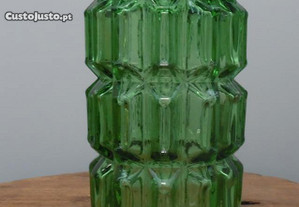 Abajur verde em vidro moldado pesado Anos 60, Alemanha - Vintage