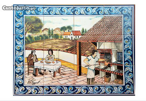 Painel de Azulejos 60x45 CM NOVO Churrasqueira