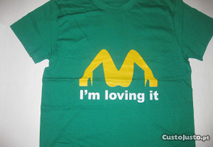 T-shirt com piada/Novo/Embalado/Verde/Modelo 3