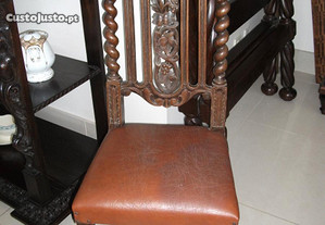 6 cadeiras com talha antigas restauradas