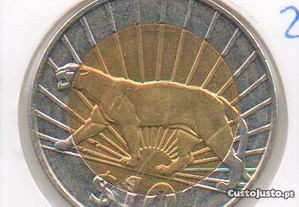 Uruguai - 10 Pesos 2011 - soberba bimetálica